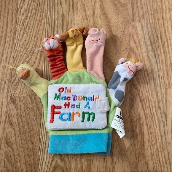 Vintage Old Macdonald Finger Puppet Board Book Kids Toy Reading Learning Baby - Picture 2 of 5